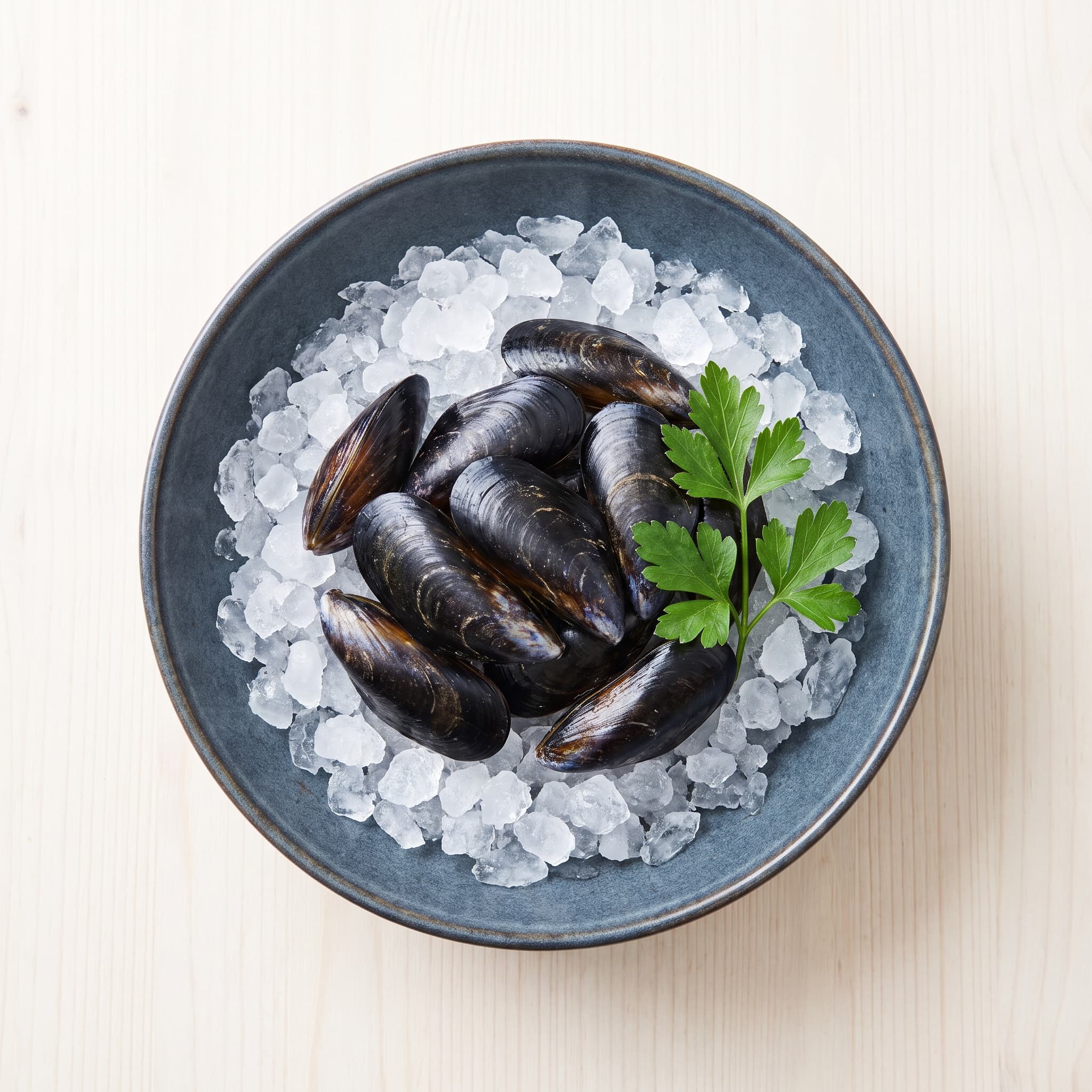 Fresh mussels before cooking