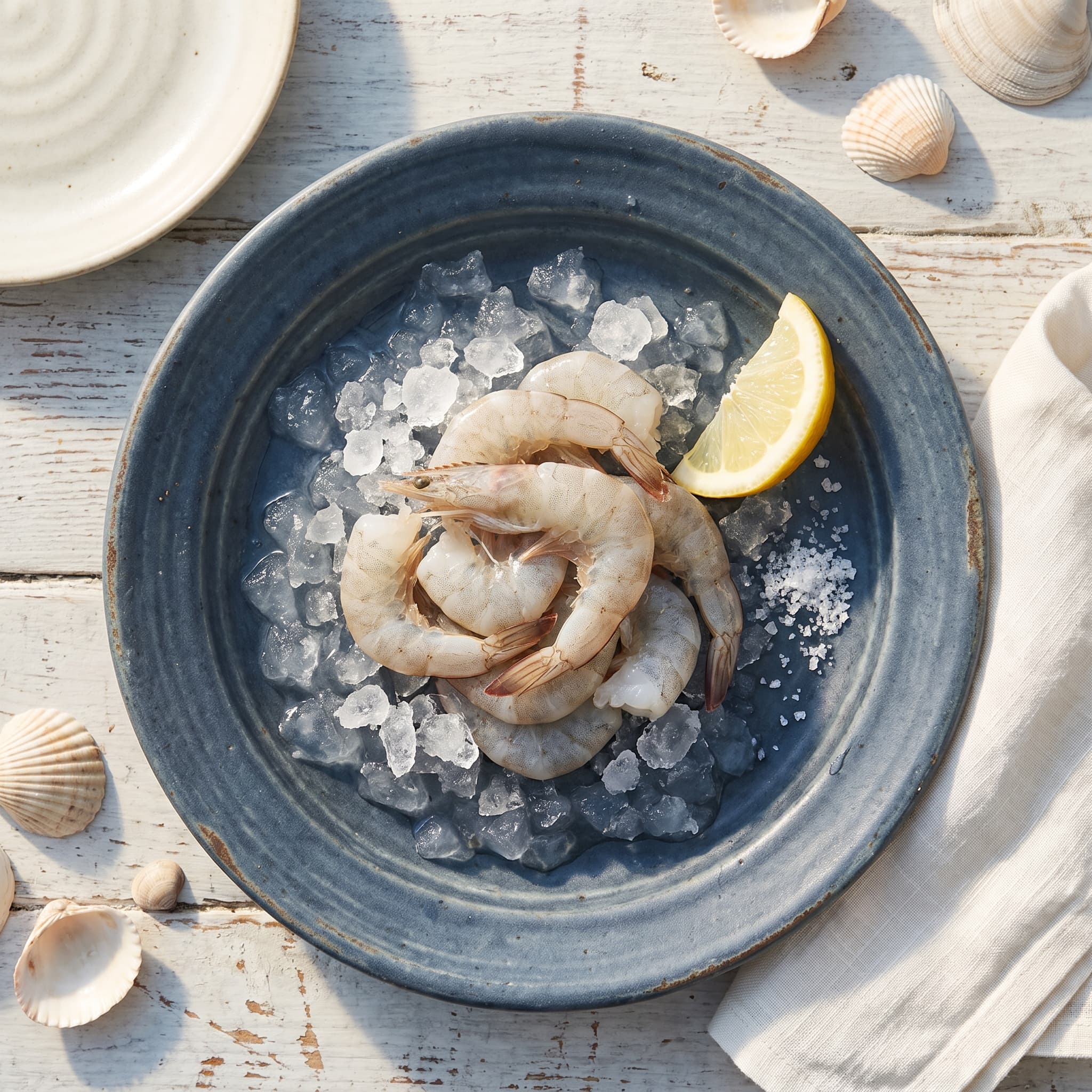 Fresh prawns before cooking