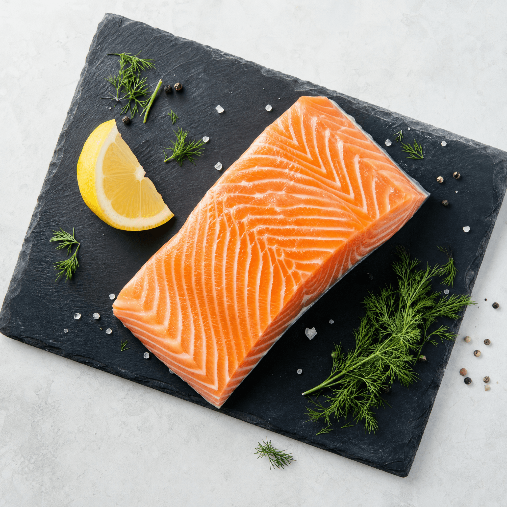 Fresh salmon before cooking
